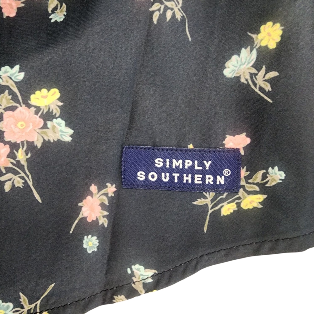 Simply Southern Black and Pink Casual Button Down Shirt - Picture 3 of 5